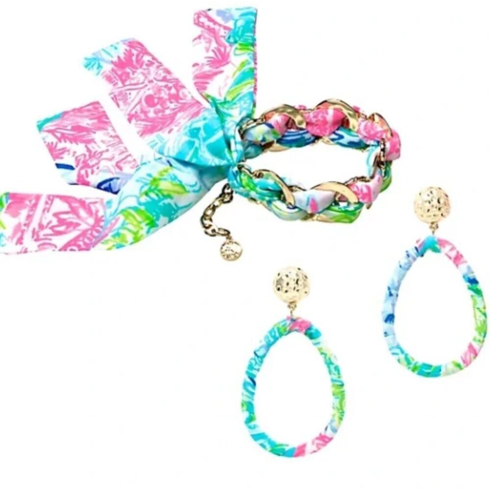Lily Pulitzer Bohemian Queen Earrings and Bracelet Set NWT